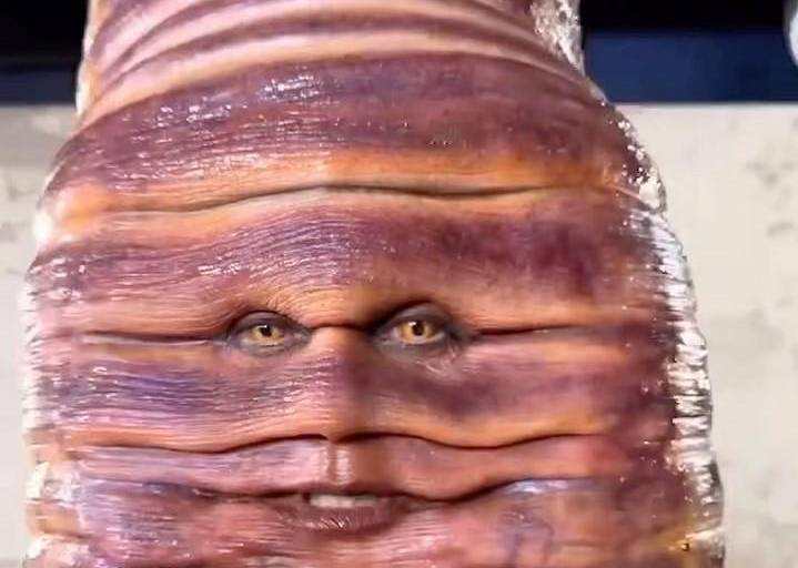 Heidi Klum celebra Halloween por lo alto disfrazada de gusano gigante