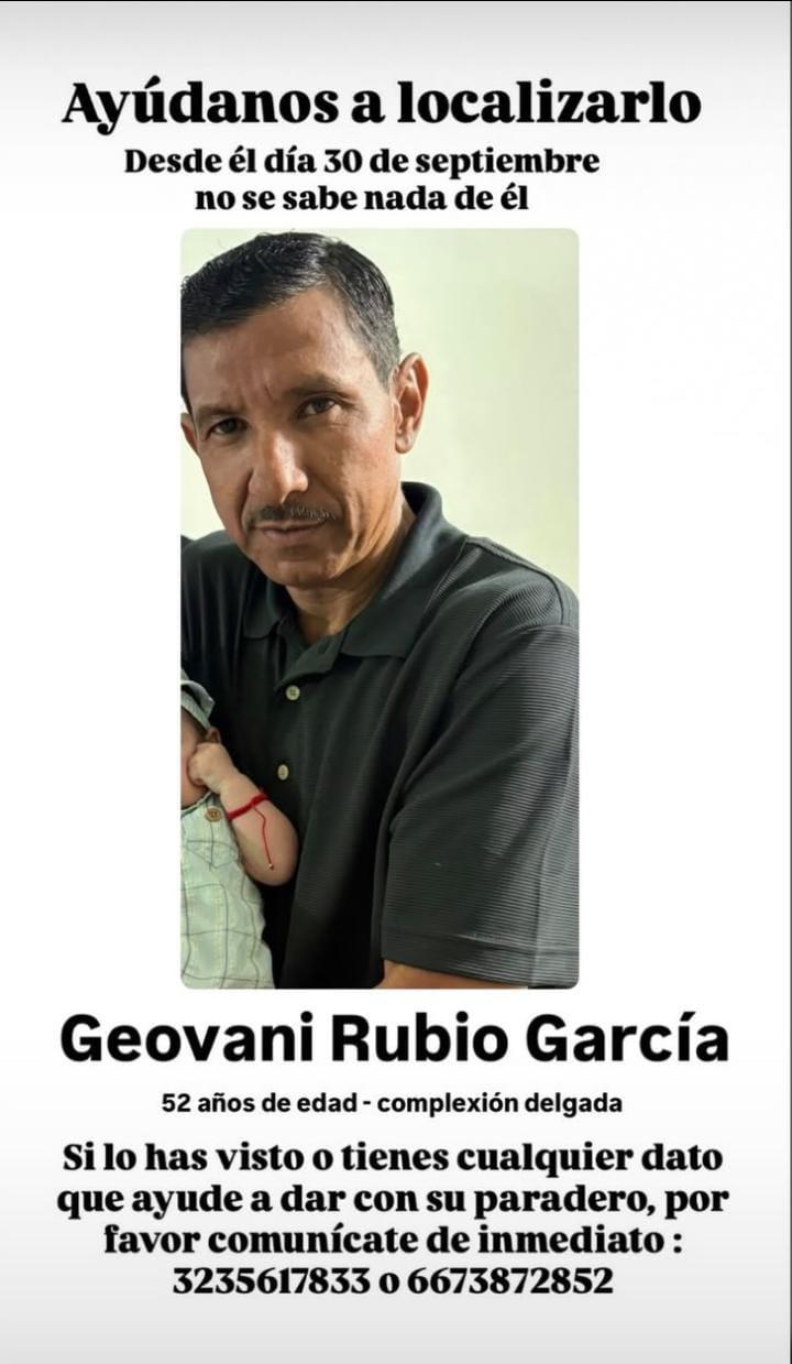 $!Urge localizar a Geovanni Rubio, fue reportado desaparecido en Culiacán