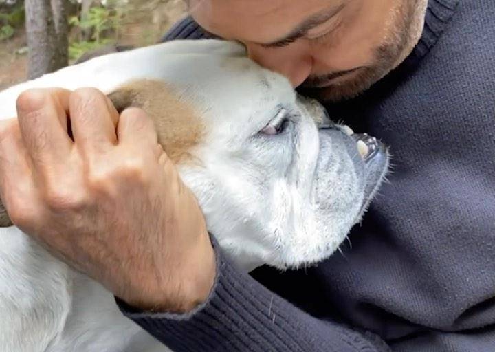 Comparte Eugenio Derbez la despedida de Fiona, su perrita que murió a los 11 años