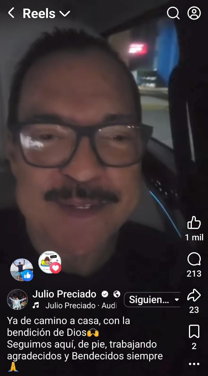 $!El cantante promete volver pronto a sus actividades y se muestra optimista ante la recuperación.