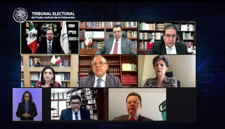 La sesión virtual del Tribunal.