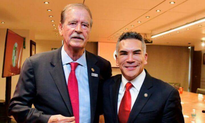 Vicente Fox y Alejandro Moreno se reunieron en la sede nacional del PRI para abordar la construcción de una alianza opositora.