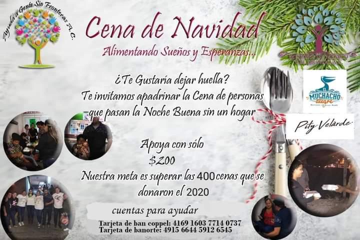$!Llaman en Mazatlán a regalar una cena de Navidad a quienes menos tienen