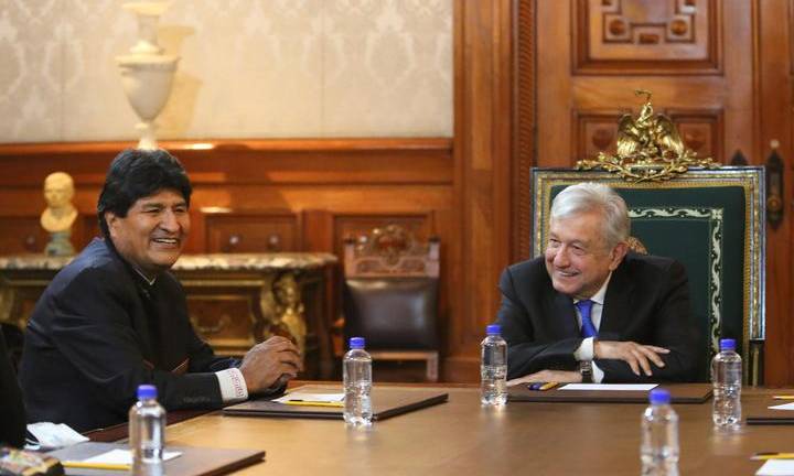 Evo Morales estuvo en Palacio Nacional con el Presidente Andrés Manuel López Obrador.