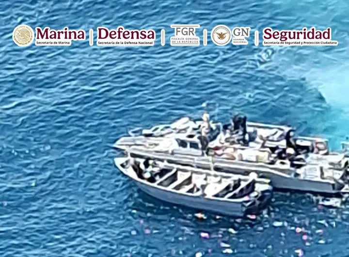 $!Asegura Semar 650 kilos de cocaína frente a costas de Michoacán