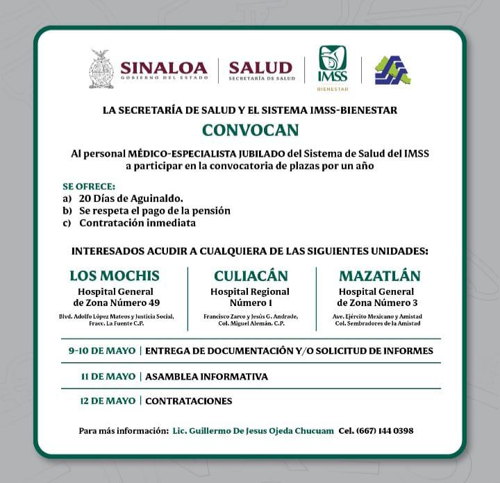 $!IMSS-Bienestar contrató a médicos especialistas jubilados para arrancar con el programa