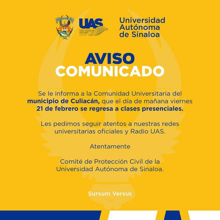 $!Anuncian regreso a clases presenciales en todos los niveles este viernes en Culiacán