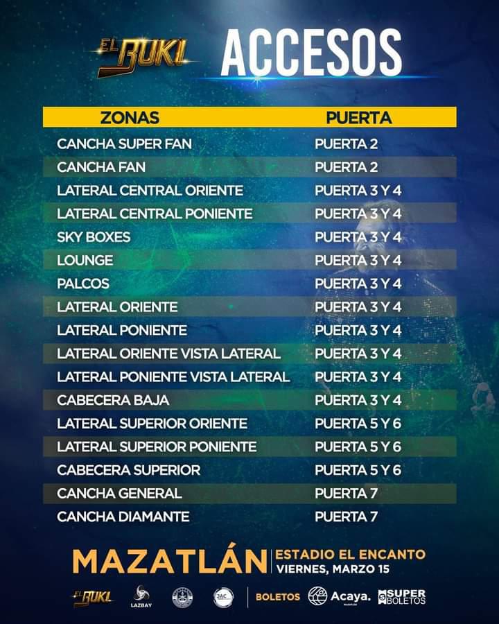 $!Estos son los accesos para el público que asistirá al concierto.