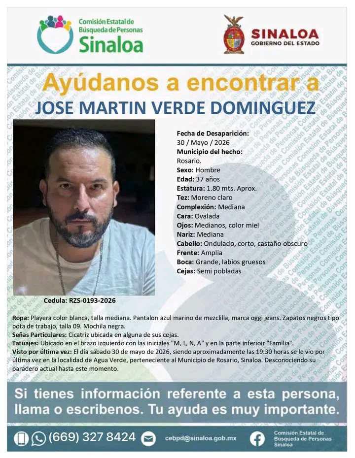 $!Casi dos semanas sin rastro: buscan a José Martín desaparecido en Rosario