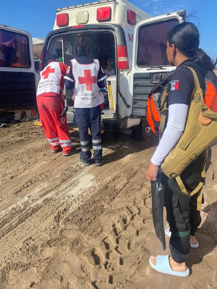 $!Menor se lesiona en playas del Tambor en Culiacán