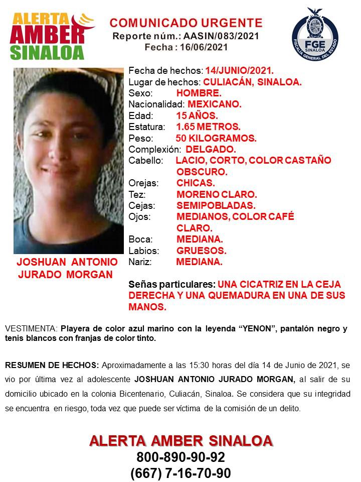 $!Encienden en Culiacán alertas Ámber por desaparición de cuatro jóvenes entre 13 y 15 años