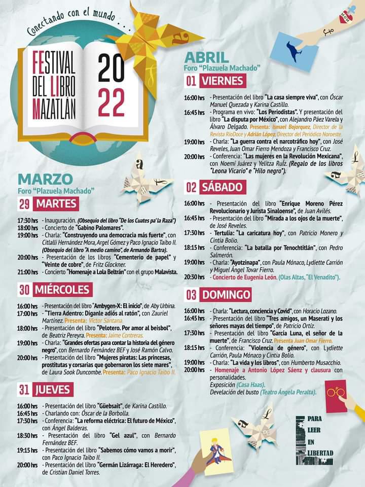 $!Este martes inicia el Festival del Libro Mazatlán, en la Plazuela Machado