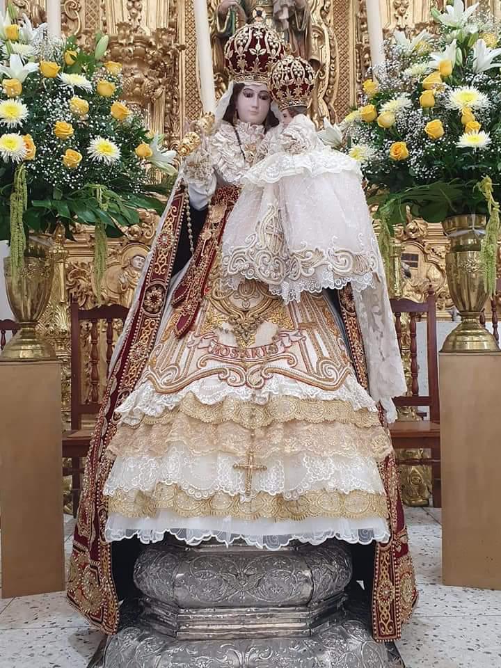 $!Nuestra Señora del Rosario luce ya de gala con nuevo atuendo para su solemnidad