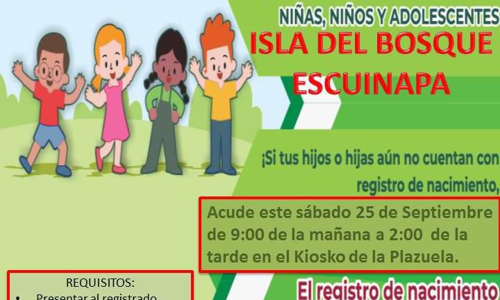 DIF Escuinapa invita a registrar a los niños, este sábado