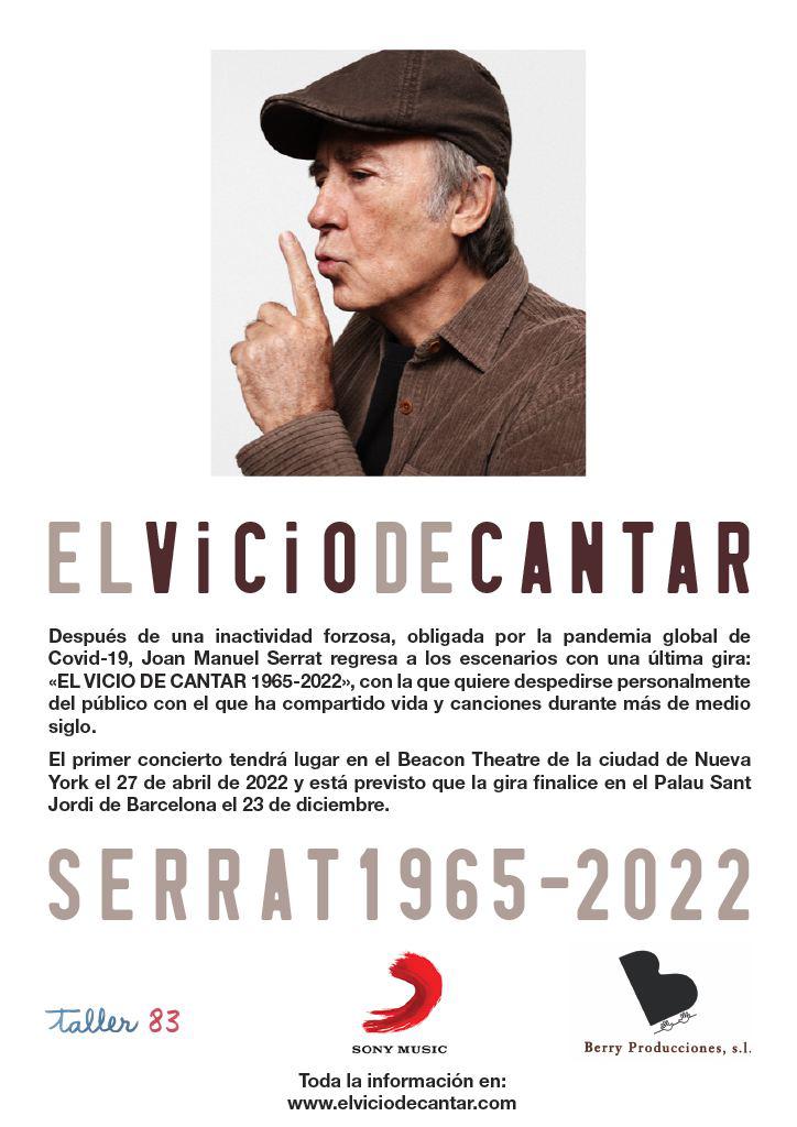 $!Joan Manuel Serrat le dice adiós a los escenarios en 2022