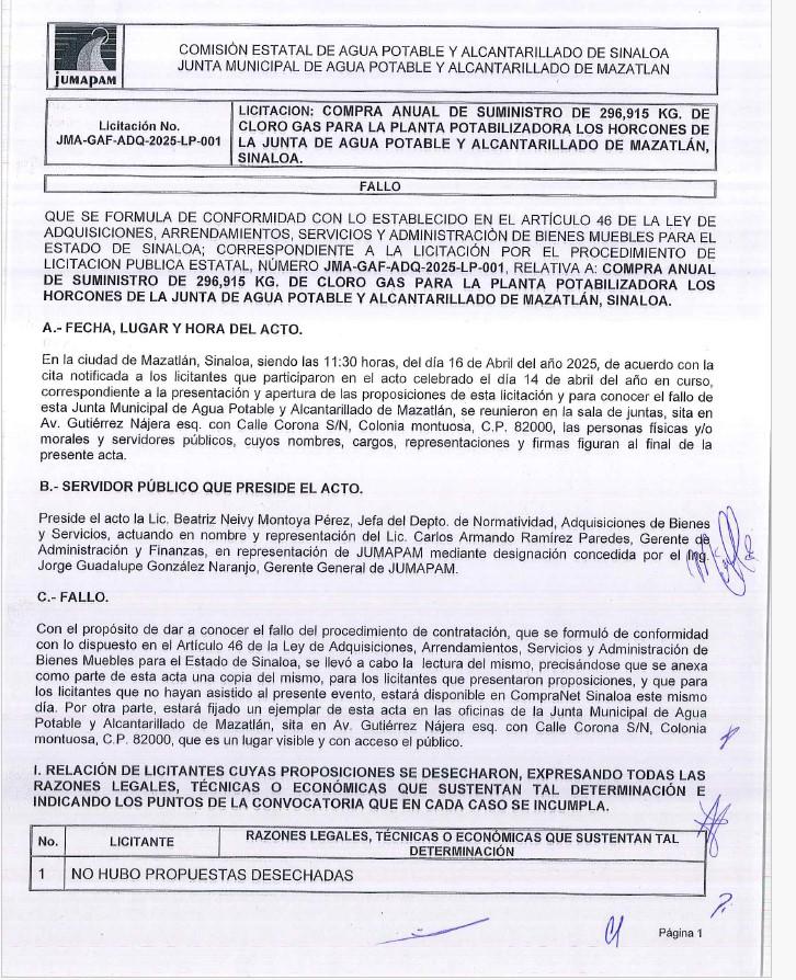$!Exige Observatorio Ciudadano de Mazatlán investigar contratos por $33.6 millones en Jumapam con un solo participante