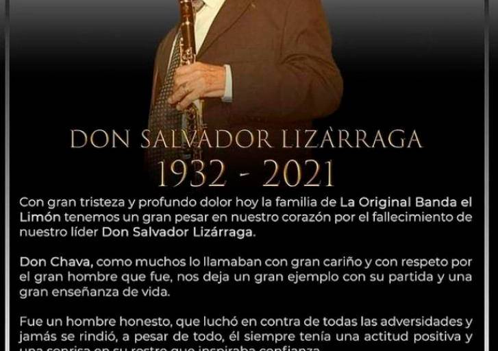 Adiós a don Salvador Lizárraga, uno de los pioneros de la música de banda