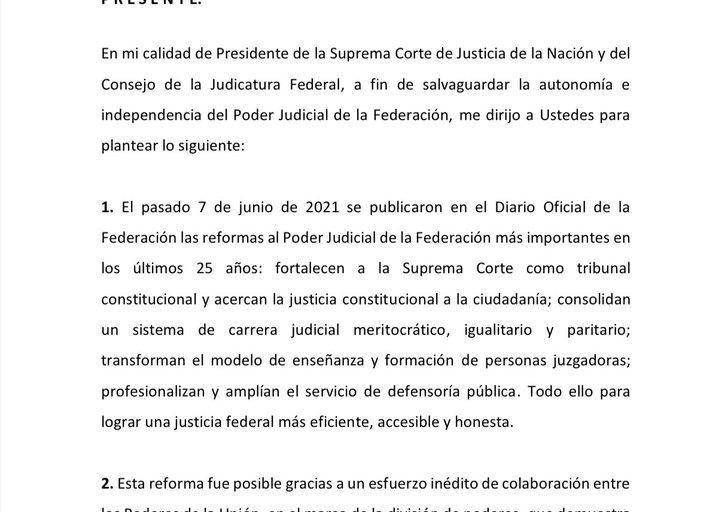Arturo Zaldívar presenta consulta para resolver ampliación de mandato en la SCJN