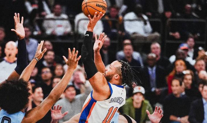 Jalen Brunson fue la figura ofensiva en el triunfo delos Knicks en casa.