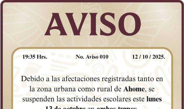 El aviso oficial exhorta a la población a mantenerse atenta a las vías oficiales de comunicación para obtener información actualizada sobre la situación.
