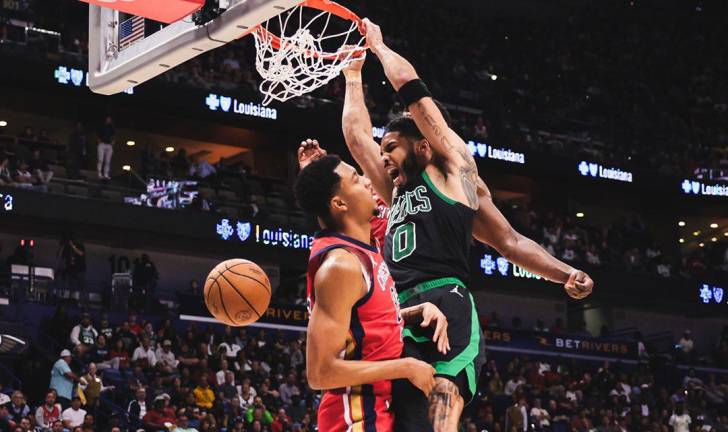 Los Celtics se apoyan en la ofensiva de Jayson Tatum para imponerse a los Pelicans