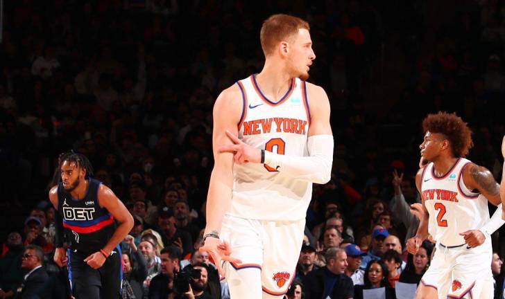 Con Donte DiVincenzo en plan estelar, los Knicks apalean a los Pistons