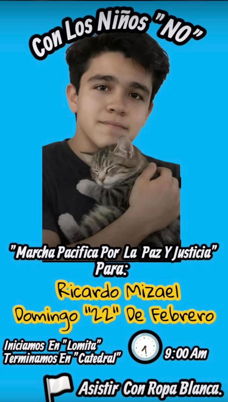 $!Marcha por Ricardo Mizael: El joven que solo quería salvar a unos gatos