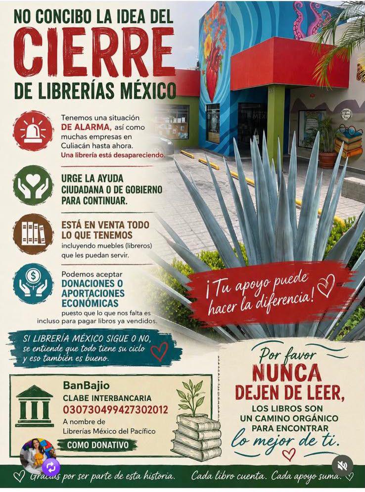 $!Librerías México, una historia de casi seis décadas que busca seguir escribiéndose en Culiacán