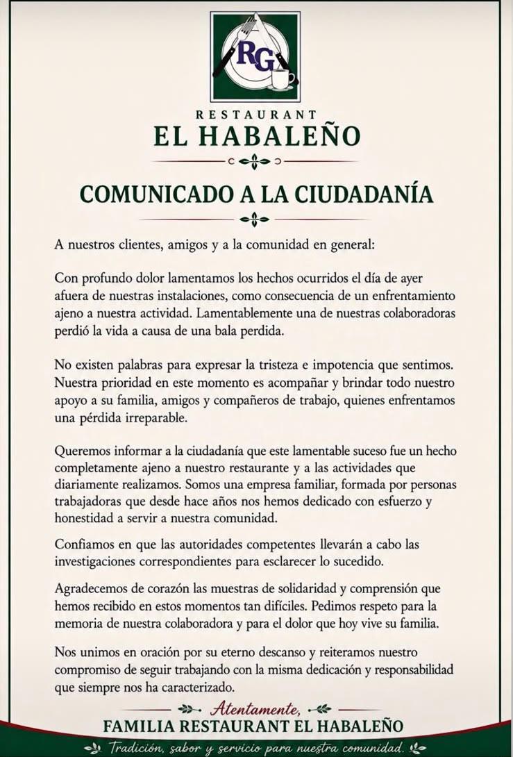 $!Lamenta El Habaleño muerte de colaboradora tras enfrentamiento en El Habal