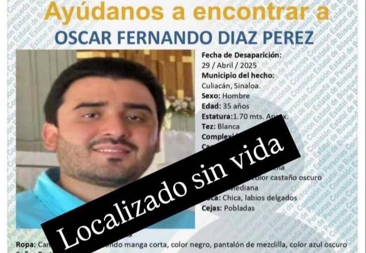 Era Óscar Fernando el hombre encontrado asesinado en un vehículo en Culiacán