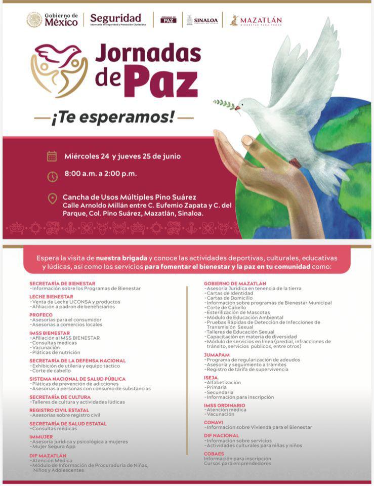$!Jornadas de Paz acercan servicios a la colonia Pino Suárez, este miércoles 24 y jueves 25, en Mazatlán