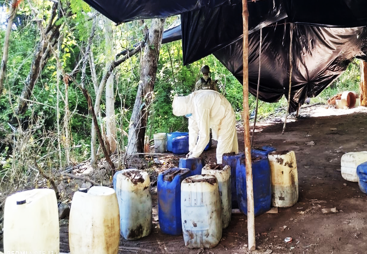 Ejército desmantela 13 centros de químicos en la sierra de Sinaloa