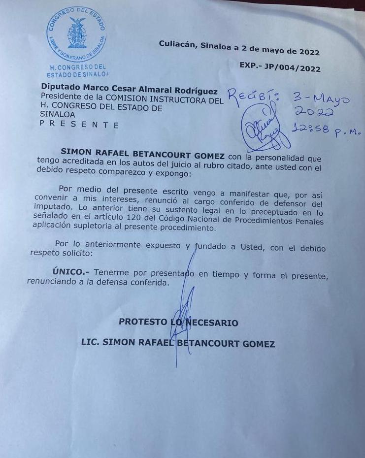 $!Abogado de Estrada Ferreiro renuncia a ser su defensor