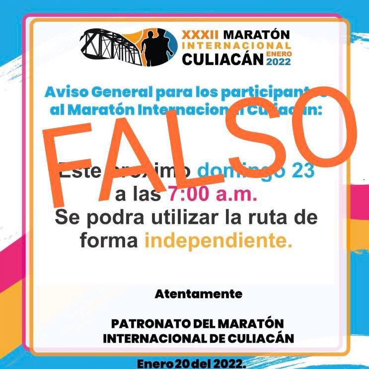$!Aunque supuestamente pretenden correr el maratón suspendido, autoridades de Culiacán no prevén operativo