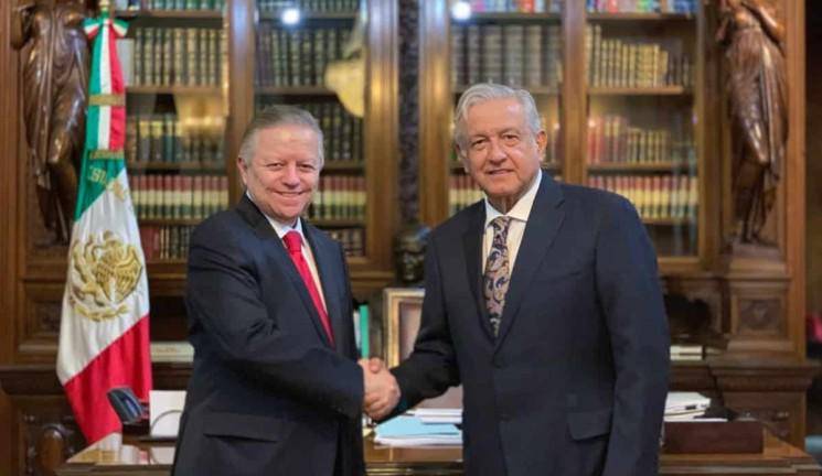 El Ministro Arturo Zaldívar en uno de los encuentros que sostuvo con el Presidente de México Andrés Manuel López Obrador.