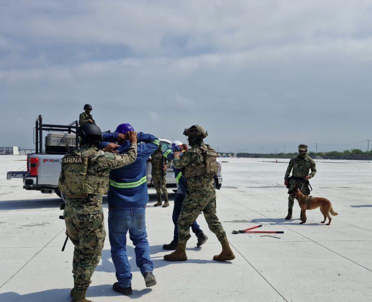 $!Marina realiza ejercicios de gabinete en la Terminal Portuaria IPM, en Veracruz