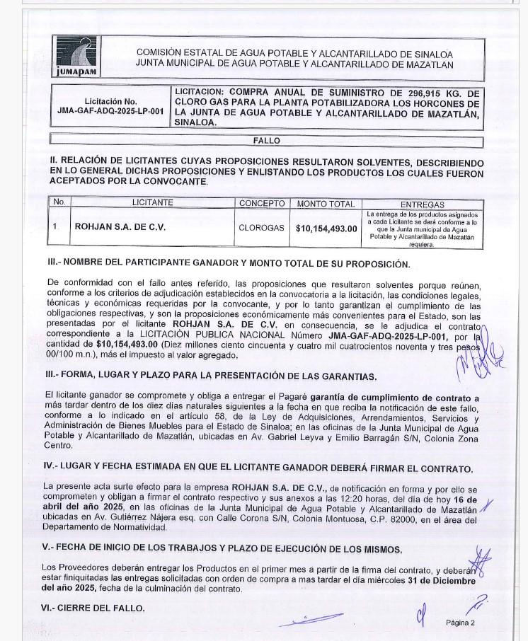 $!Exige Observatorio Ciudadano de Mazatlán investigar contratos por $33.6 millones en Jumapam con un solo participante