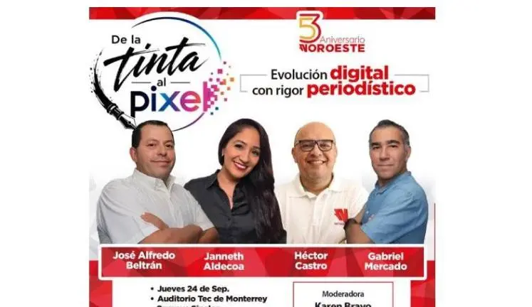 El encuentro se realizará a las 17:00 horas en el Auditorio del Tec de Monterrey, Campus Sinaloa.