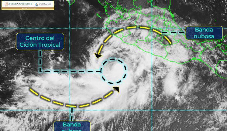 La tormenta tropical Nora se mueve con una extensión de 445 kms