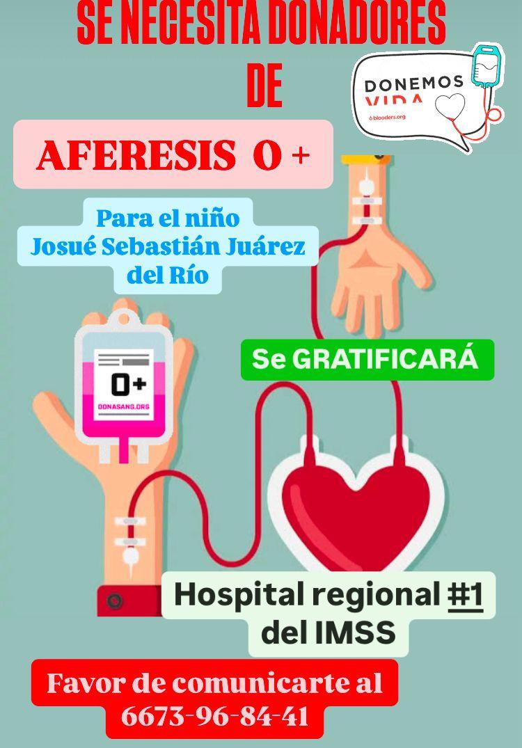 $!Solicitan donación de plaquetas O+ para el niño Sebastián en Culiacán
