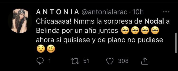 Belinda y Christian Nodal celebran un año de noviazgo