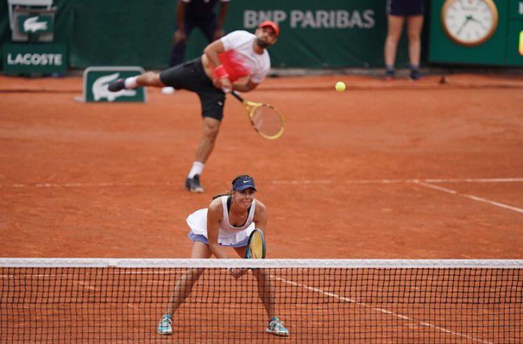 Giuliana Olmos queda eliminada en semifinales de dobles mixtos de Roland Garros