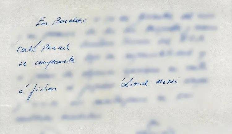 La servilleta que cambió la vida de Messi,