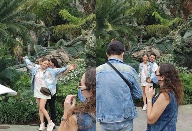 Christian Nodal lleva a Belinda a Disneyland por su cumpleaños