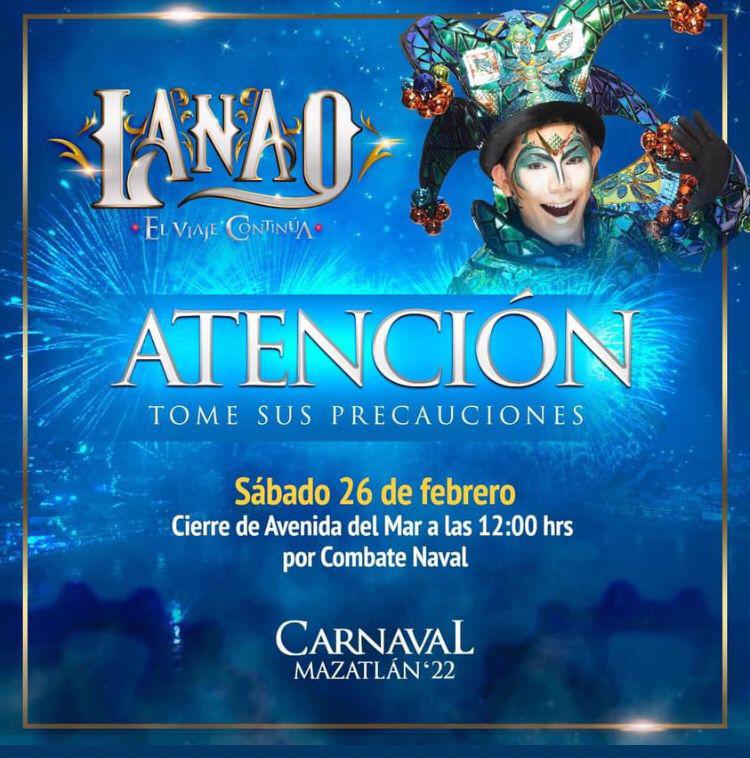 $!Así será el cierre de la Avenida del Mar por la Quema del Mal Humor, Combate Naval y desfile del Carnaval