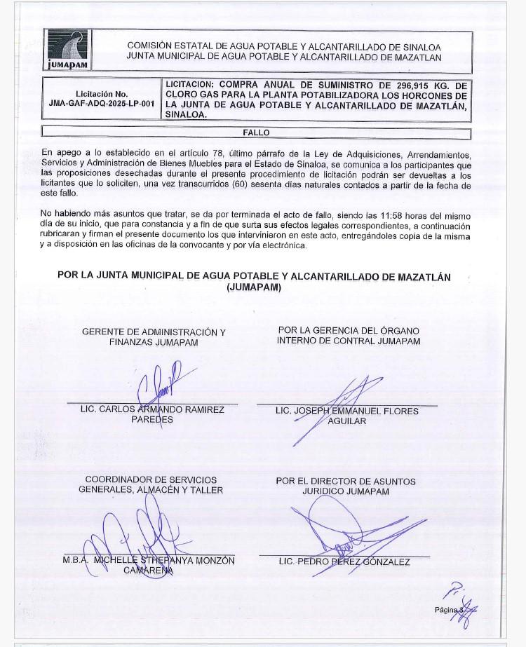 $!Exige Observatorio Ciudadano de Mazatlán investigar contratos por $33.6 millones en Jumapam con un solo participante