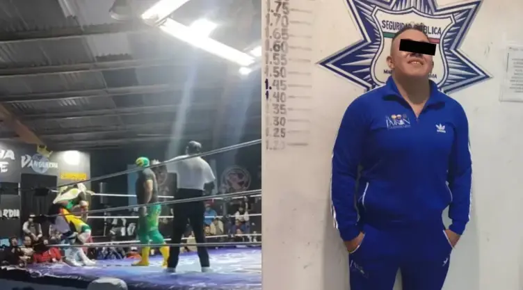 Muere réferi “El Búho” durante función de lucha libre en Mineral de la Reforma, Hidalgo.