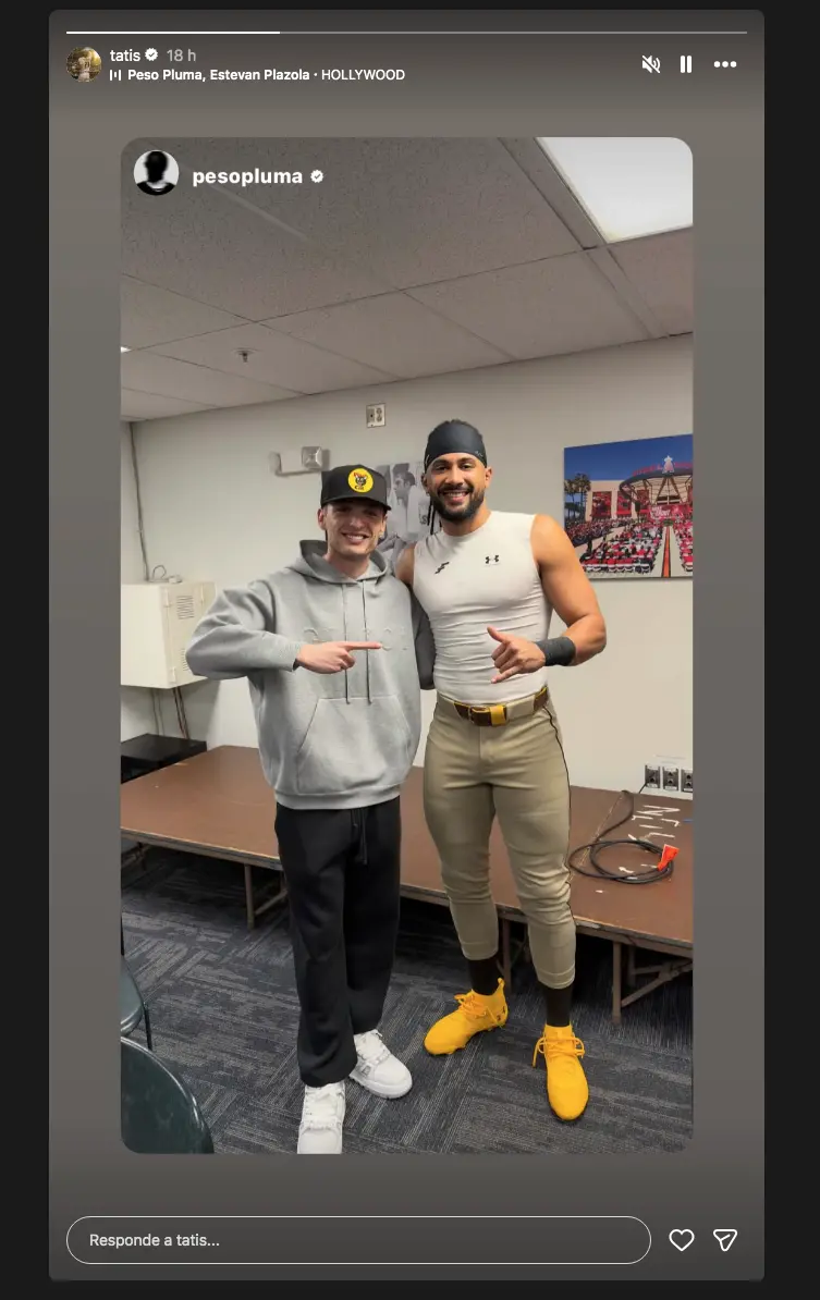 $!Comparte Peso Pluma su encuentro con el beisbolista Fernando Tatís Jr.