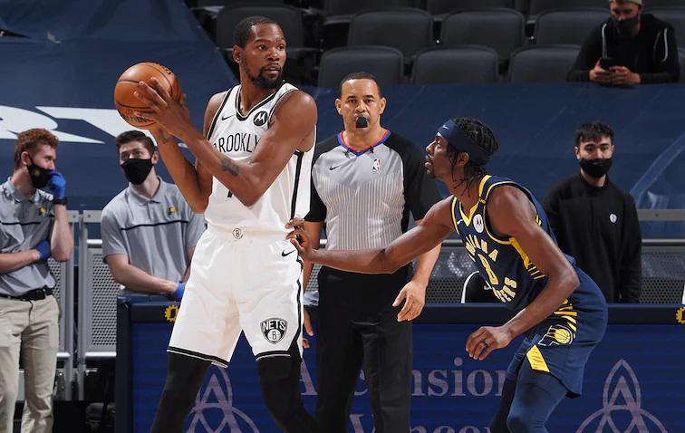 Un maravilloso Kevin Durant lidera a Brooklyn Nets ante Indiana Pacers
