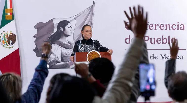 La Presidenta de México Claudia Sheinbuam Pardo habla del apoyo a Cuba.